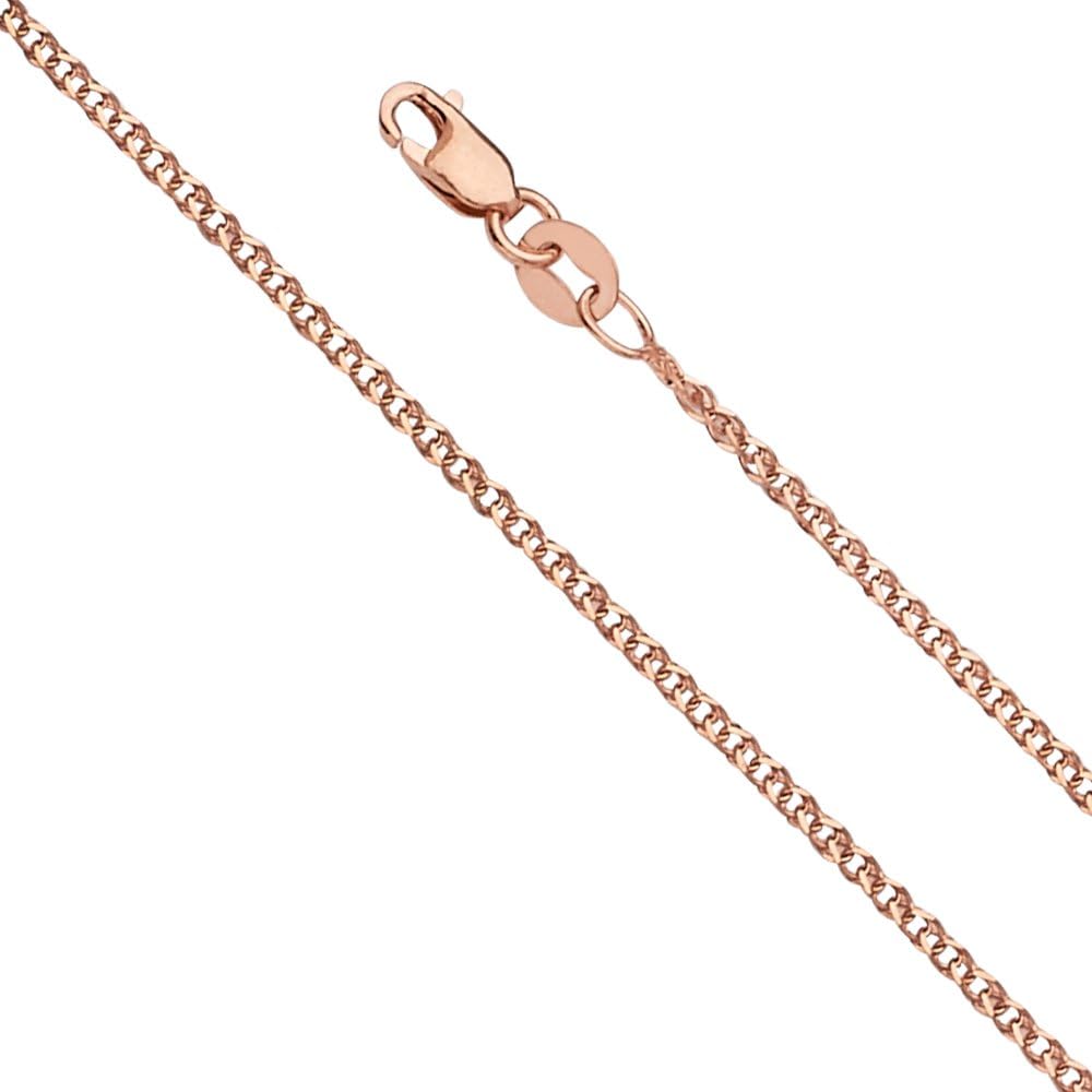 Rose gold wheat chain necklace Clearance