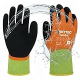 Skytec Tundra Thermal Work Gloves - Waterproof Latex Grip Gloves for Cold Weather - Heat & Cut Resistant Safety Gloves - EN388, EN511, EN407 Certified - Winter Gloves for Men & Women (Xtra Large)