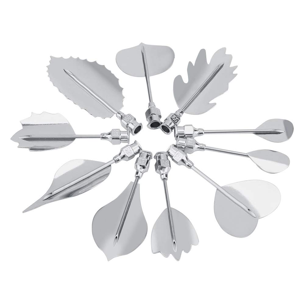 11Pcs 3D Gelatin Jello Mold, 3D Gelatin Jello Art Tools Flowers Leaves Cake Pudding Decorating Kit with Syringe Nozzles(N)