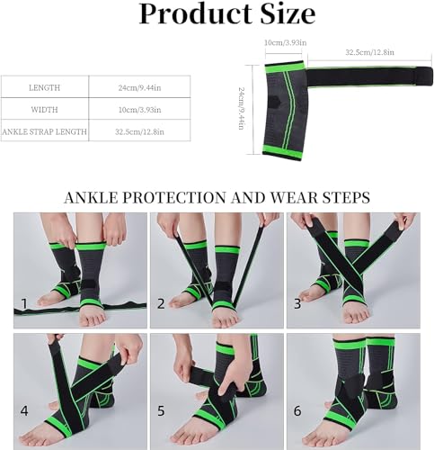 Image of TCCO ENTERPRISE Neoprene 2 Packs Breathable Ankle Brace, Ankle Support Sleeve With Compression Ankle Wrap For Plantar Fasciitis, Ankle Sprain, Ankle Swelling, Joint Pain, Fits All For Women Men