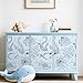 FunStick Ocean Blue Wallpaper Peel and Stick Coastal Wallpaper Prepasted Blue Fish Wall Paper for Bathroom Bedroom Removable Vinyl Light Blue Seaweed Coral Reef Beach Contact Paper for Walls Cabinets