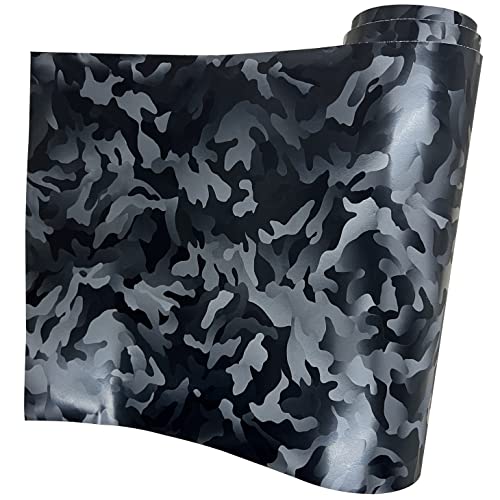 Image of LZLRUN Forged Matte Carbon Fiber Ghost Black Car Vinyl Wrap Film 1 inch x 30ft | Ghost black forged carbon fiber texture, With install tools, Air release, Self-adhesive, Repositionable, For auto furniture