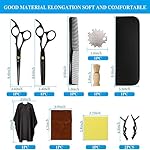 Professional Hair Cutting Scissors Shears Kits Hairdressing Scissors Set for Salon Home, Black - Image 2
