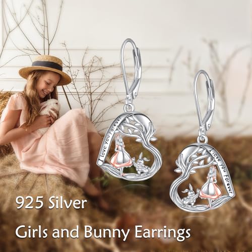 Alice in Wonderland Dangle Earrings Sterling Silver Wonderland Dangle Earrings Jewelry Gift for Women3