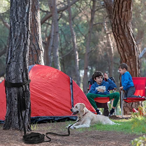 Schleppleine für Hunde, Laufleine für Hunde – Verstellbare Hundeleine mit Gepolstertem Griff inkl. Aufbewahrungstasche, Ideal für Training, Spaziergänge und Outdoor (Schwarz, 10m/32ft)
