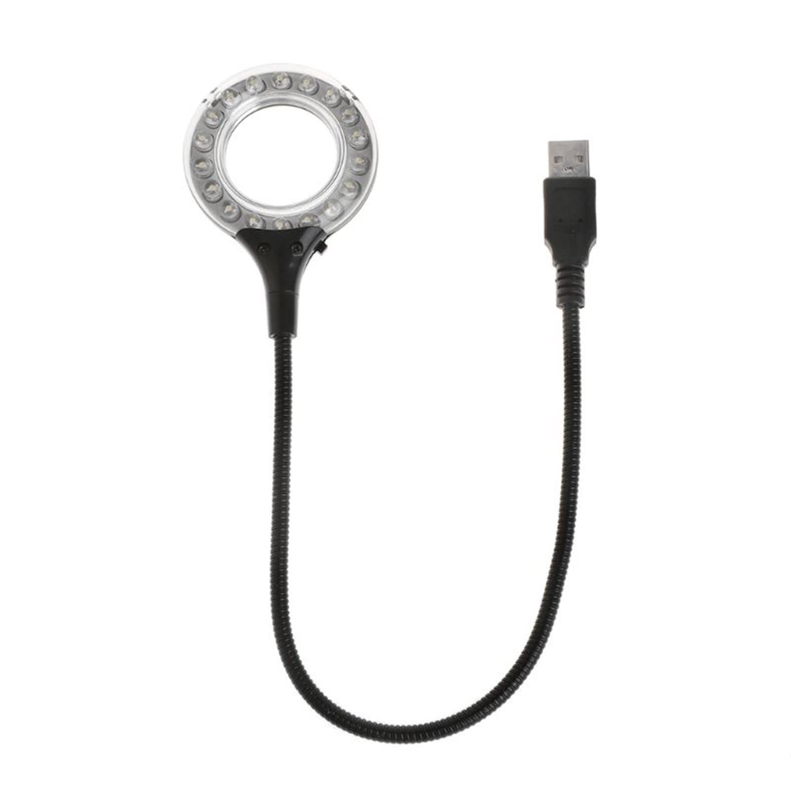 Anello Luce a LED USB Tavolo 5V Lampadina Luminosa Collo di Cigno Flessibile Lettura ad Angolo Regolabile da Campeggio Lampade per Laptop Lampada