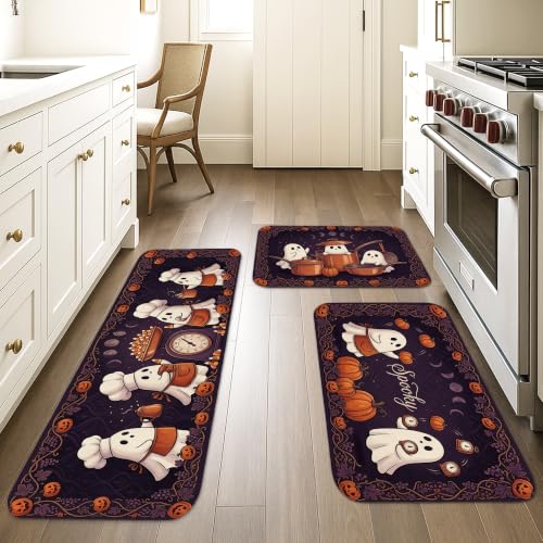 Alfombras de cocina Ghost de diseño exclusivo suave y acolchado violeta 6