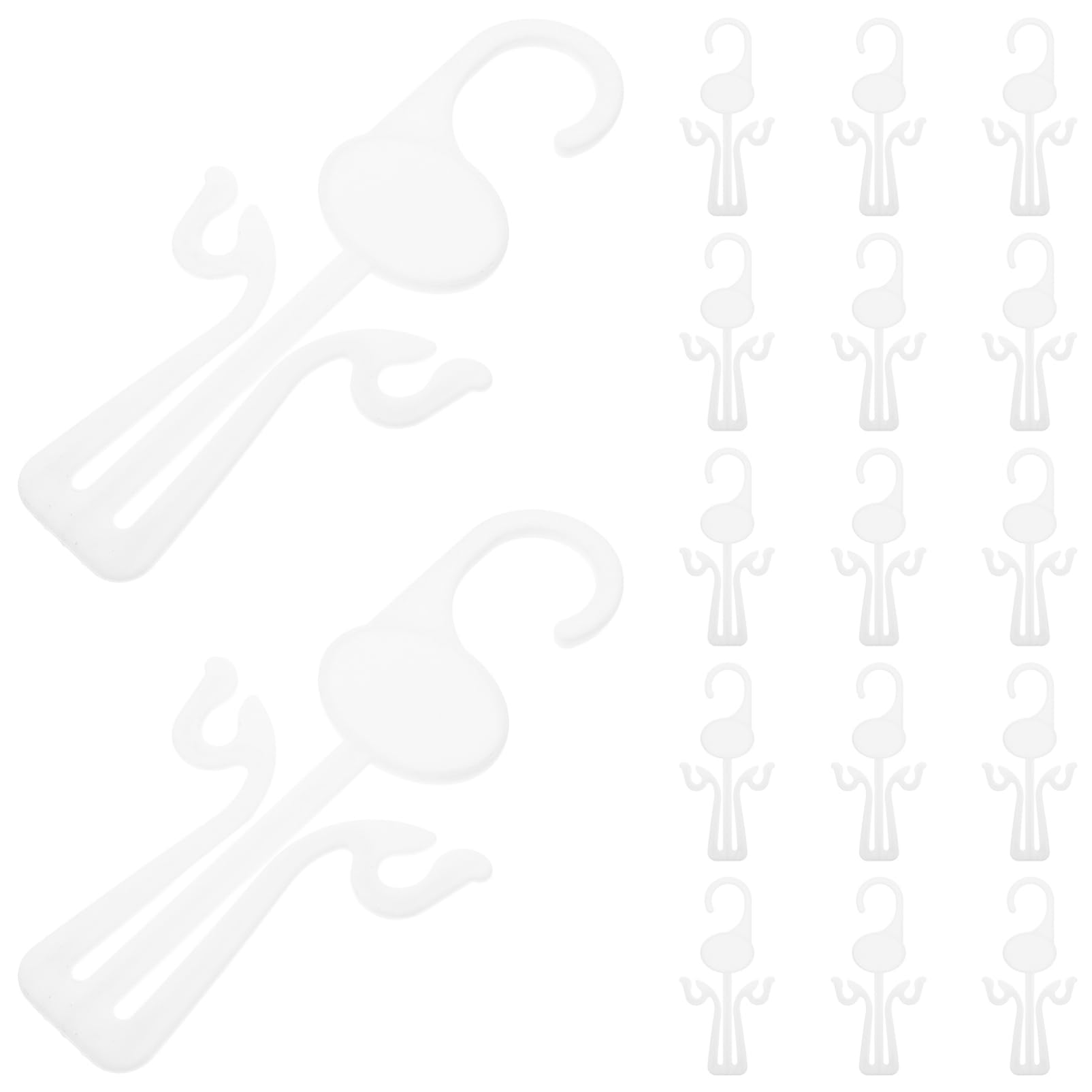 Kichvoe20pcs Shoe Display Hook Slippers Drying Hanging Shoe Rack Plastic Shoes Hangers for Shop Home Supermarket Mall White