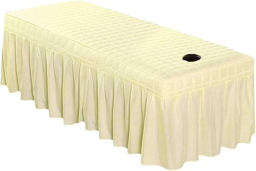 1 unids 74.8x31.5 in Bedskirt SOLAMENTE Salón de Belleza Masaje Mesa de Masaje Sábana Colcha Hoja de Masaje SPA Cama Cubierta Completa con Agujero