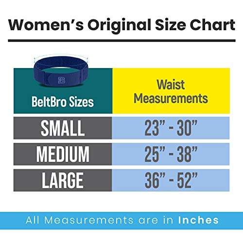 Beltbro Women's Blue 2-Medium No Buckle Elastic Belt — Fits 1 Inch Belt Loops, Comfortable And Easy To Use #TOP1