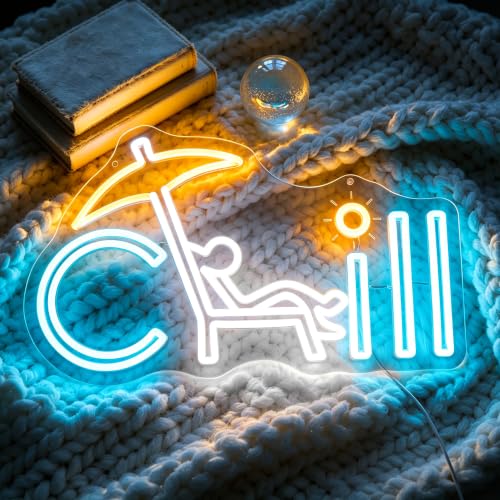 Image of Chill Neon Sign for Wall Decor Dimmable Led Neon Lights Signs