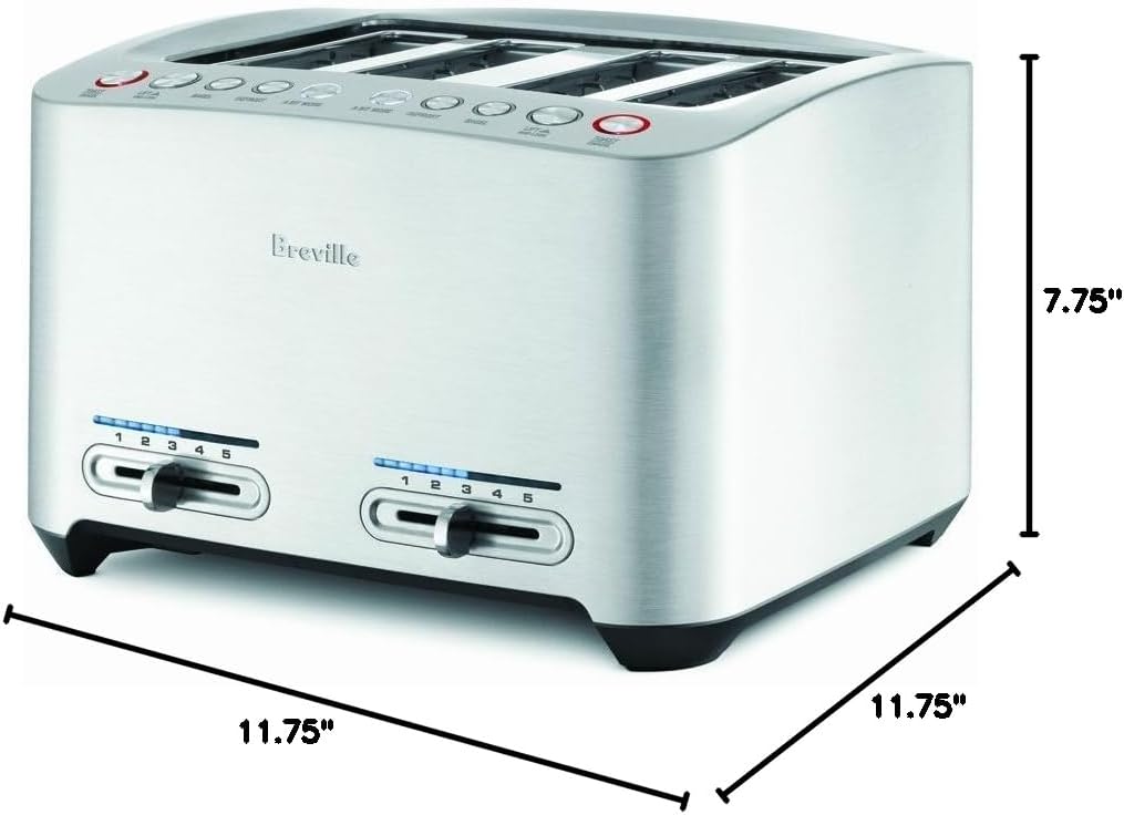 Breville BTA840XL Die-Cast 4-Slice Smart Toaster (Renewed)