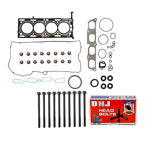Image of DNJ HGB348 Engine Cylinder Head Gasket Set with Head Bolt Kit, Complete Repair Set for 2013-2022 Buick, Cadillac, Chevrolet, GMC ATS, Camaro, CT6 2.0L L4 16V DOHC 1998cc