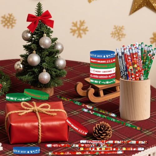 Set de 48 lápices navideños multicolor miniatura 7