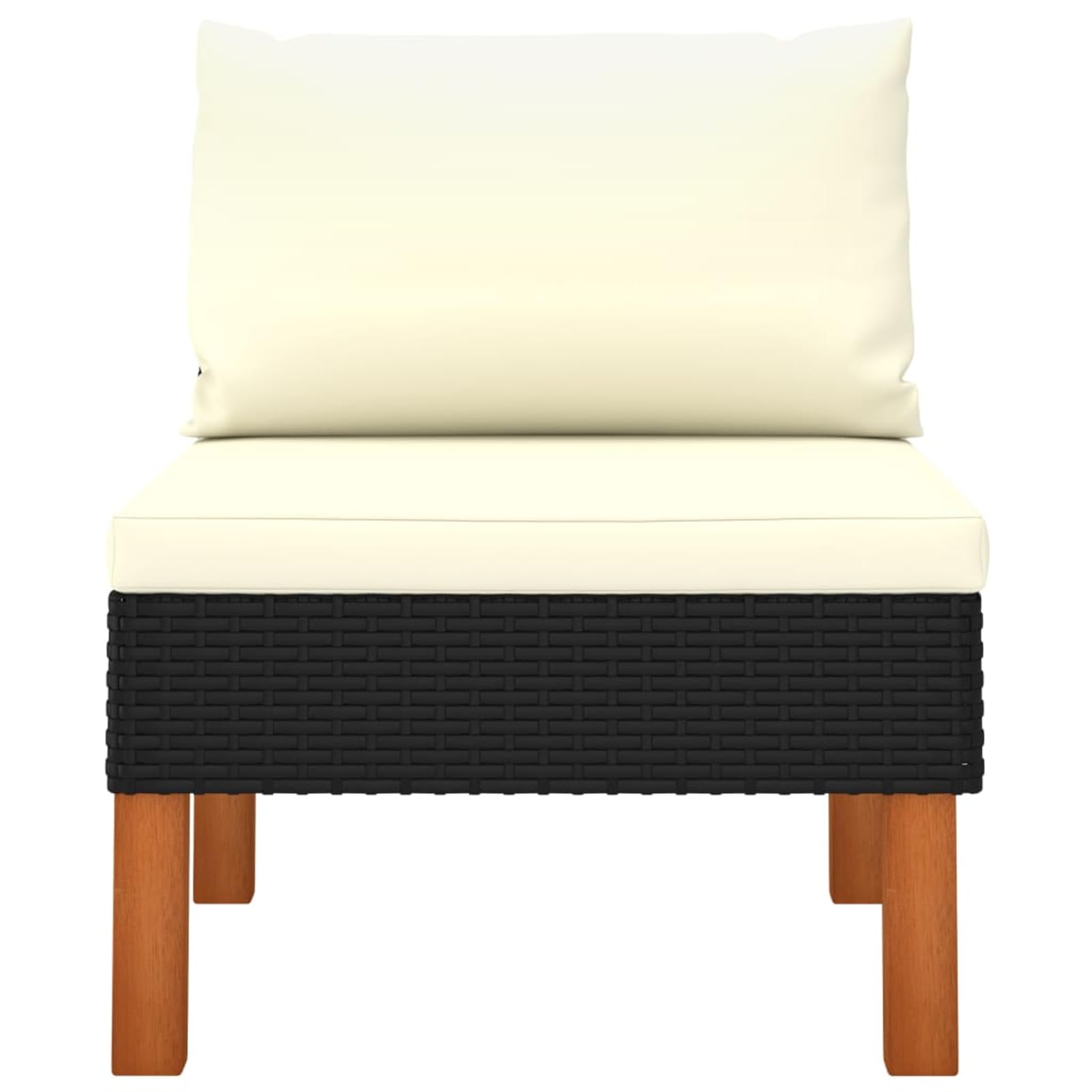 3-TLG. Garten-Lounge-Set Poly Rattan und Eukalyptus Massivholz Tisch- und Stuhlsets, Gartenmöbel 315766