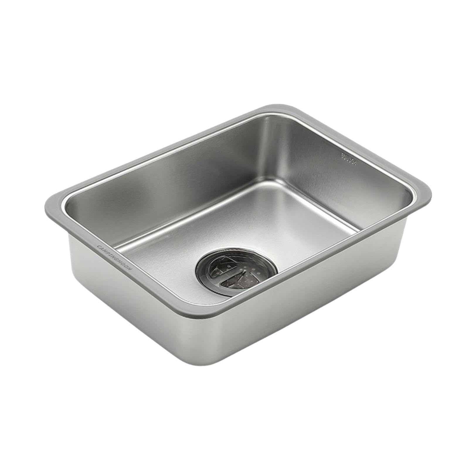 Lavello da tavolo da campeggio in acciaio inossidabile, lavello multifunzionale per esterni, facile pulire, durevole, per la conservazione dell'acqua, accessori per il lavaggio delle stoviglie