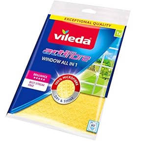 Vileda Reinigingsdoek voor glas Actifibre, geel