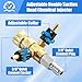 TasuoX Downstream Injector for Pressure Washer, Power Washer Adjustable Chemical Injector Kit, Double Suction Head 3/8