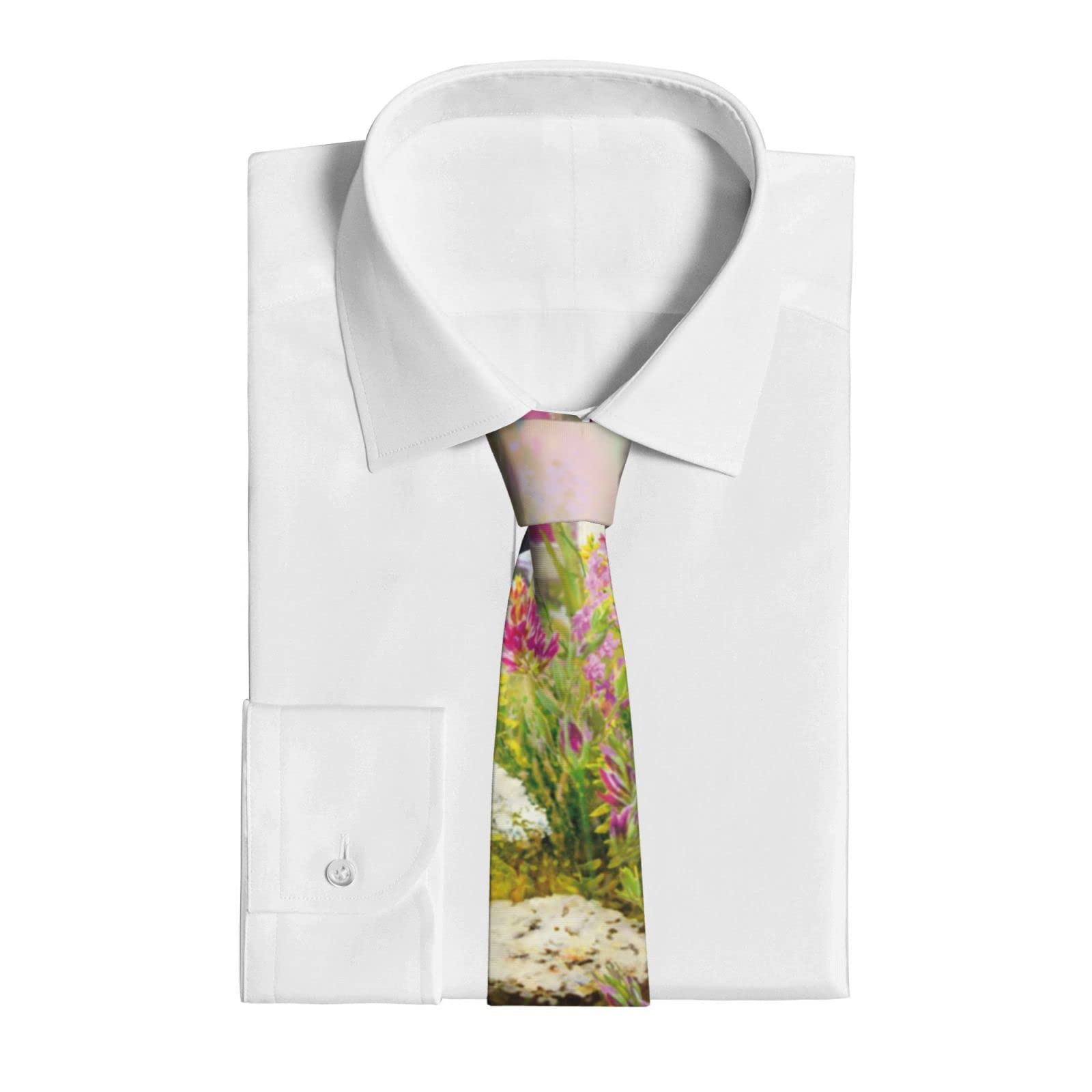 Sonoon Men's Sparrow Birds Sing Print Silk Necktie,Tie Multicolor Luxury Wedding Business Tie Shirt Accessories,Employee Tie