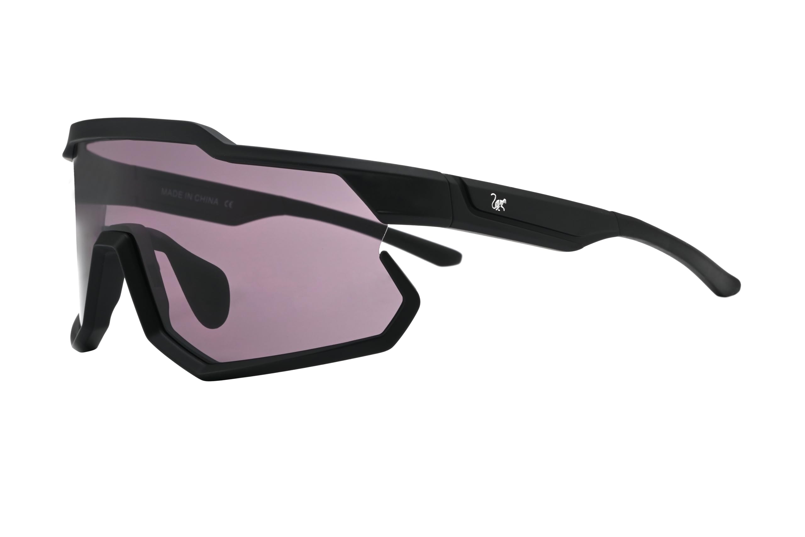 Surf Monkey Occhiali da sole sportivi uomo/donna – TR90 – Occhiali leggeri per bicicletta e sport all'aria aperta (scuro)