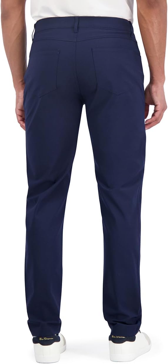 Ben Sherman Men's Performance Golf Pants – Four-Way Stretch, Quick-Dry, Wrinkle-Resistant Casual Pants, Grip Waistband, Twilight Blue, 38 X 30 - Image 4