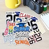 10 Pcs Senior Class of 2026 Stickers Graduation Vinyl Decals Waterproof for Laptop, Water Bottle, Notebook Gift for High School Seniors Students Classmates Grads (NDTSenior 2)