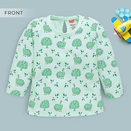 Image of LuvLap Baby Girls 100% Cotton Full Sleeve Girls Top, Pack of 02