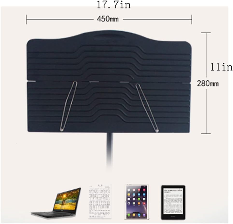 LXX Dual-use Sheet Music Stand Desktop Book Stand Adjustable Foldable Portable Sheet Music with Music Clip Bible Book Tablet Stand