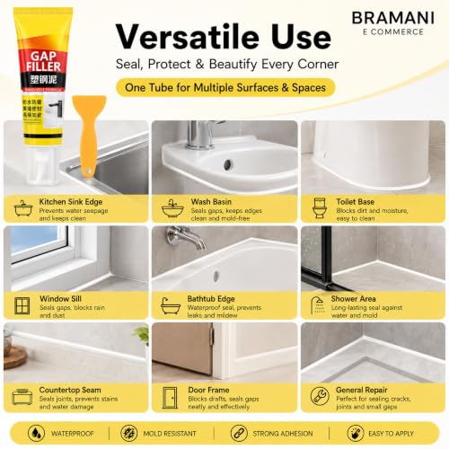 Image of Tiles Gap Filler 150ml| Tile Grout Repair Paste for Floor & Wall | Crack Resistant, Waterproof & Long Lasting | Easy Apply Nozzle Bottle | For Bathroom, Kitchen & Floor Tile Joints (150ml)