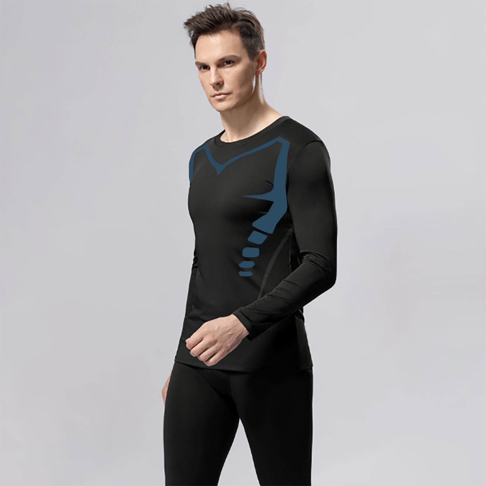 Camiseta Térmica Hombre Térmica Color Carne Interior Ajustado Térmico Interior Sin Costuras Segunda Piel Hombre Sin Costuras Invisible Uso Diario Térmica