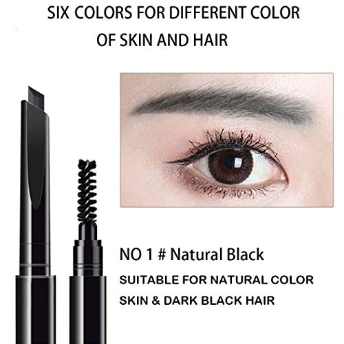AFY Long lasting and Waterproof Professional Makeup Auto Eyebrow Pencil (No.1 Natural Black)