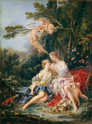 Affiche Jupiter et Callisto François Boucher peinture toile salon 60x90cm