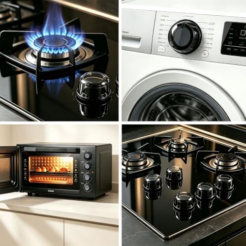 Stove Knob Safety Covers - 6 Pack Heat Resistant Gas Stove Knob Locks Childproof Oven Covers Applicable Pet and Child Proof Stove Knob Covers — 사진 6