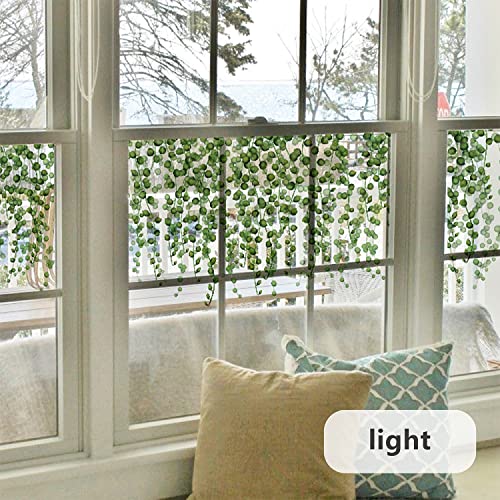 Flortlias Transparent Leaf Window Sticker, Removable Static Cling Double-Sided Decal Clings For Glass Windows Door Decor, Watercolor String Of Pearls #TOP1