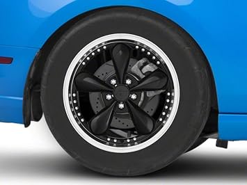 Bullitt Motorsport Gloss Black Wheel; Rear Only; 18x10; 45mm Offset Compatible for 10-14 Mustang GT w/o Performance Pack, V6