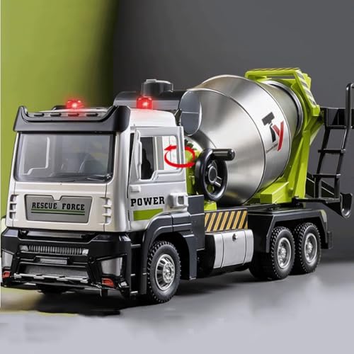Juguetes para niños, coche mezclador, juguete, hormigonera, 2.3.4.5.6 años, modelo de coche de ingeniería cisterna para niños con sonidos y luces, coche de juguete de ingeniería de construcción, coche