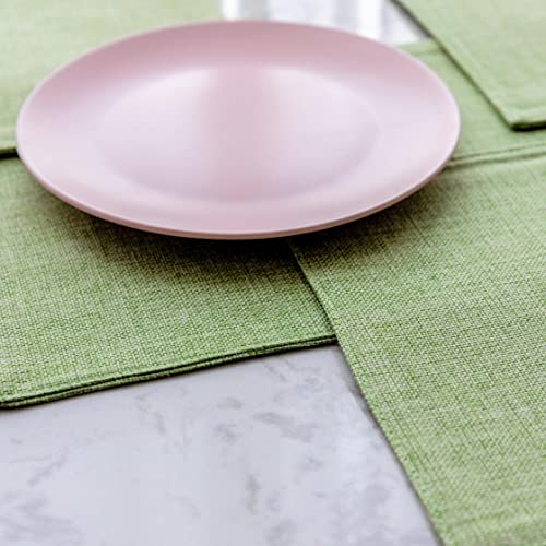 Demetex Green Placemat Set Of 4 Washable Place Mats Placemats For Dinner Heat Resistant Sage Placemat For Dining Table Kitchen Table Mats Summer, Green #TOP6
