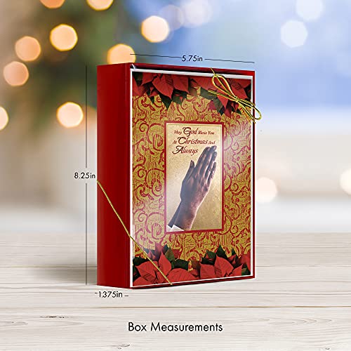 Designer Greetings African-American Heritage Collection Boxed Christmas Cards, Religious Hands In Prayer Design (Box Of 18 Foil Embossed Cards With Envelopes) #TOP5