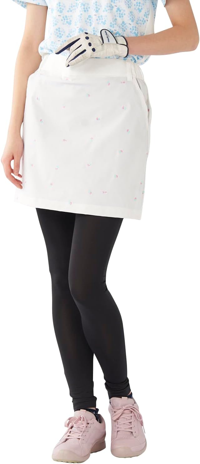 アルベロベロ オレボレブラ￼ フレアスカート 刺繍風はプリント