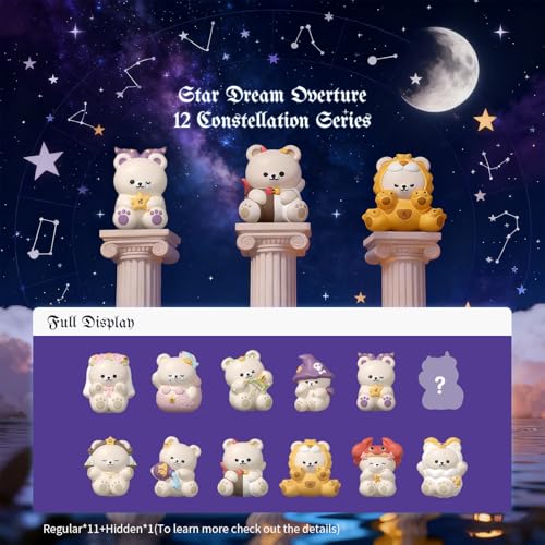 Popobox Zodiac Squeezable Series Blind Box Figure, Random Design Bear Slow Rising Squishy Toy, Cute Stress Relief & Fidget Toy Party Favors for Gift ( About 4.33" ) - Image 5