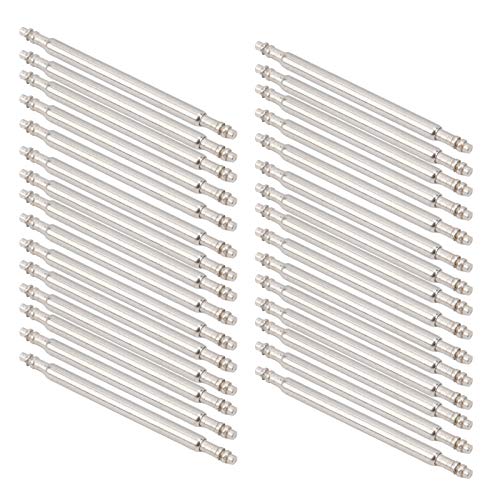 Barra a Molla, Perno di Collegamento Cintura con Striscia a Molla 2000 Pezzi, Strumento di Riparazione Cinturino, Capocorda in Acciaio Inossidabile, Perno Pogo Spesso 1,5, 19