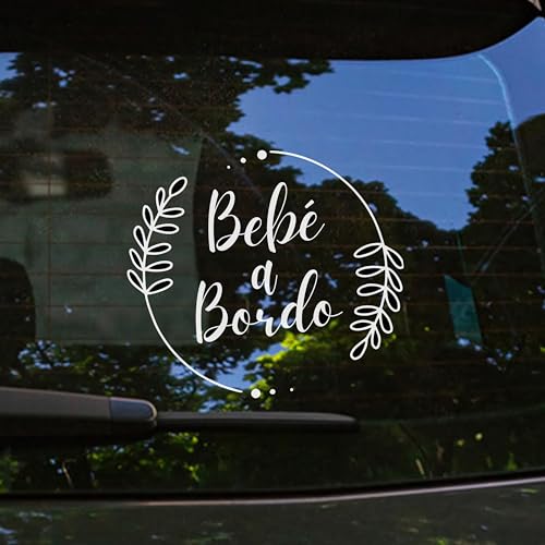 Pegatina Bebe a Bordo Coche, 15 x 15 cm, Pegatinas de Bebe a Bordo, Pegatina Resistente a UV e Impermeable