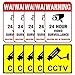 ZHIQIN 10 Pièces CCTV Autocollant Vidéosurveillance Autocollant de Surveillance Vidéo 24 Heures de Signalisation d'Avertissement de Sécurité, 15 x 10 cm et 11 x 11cm