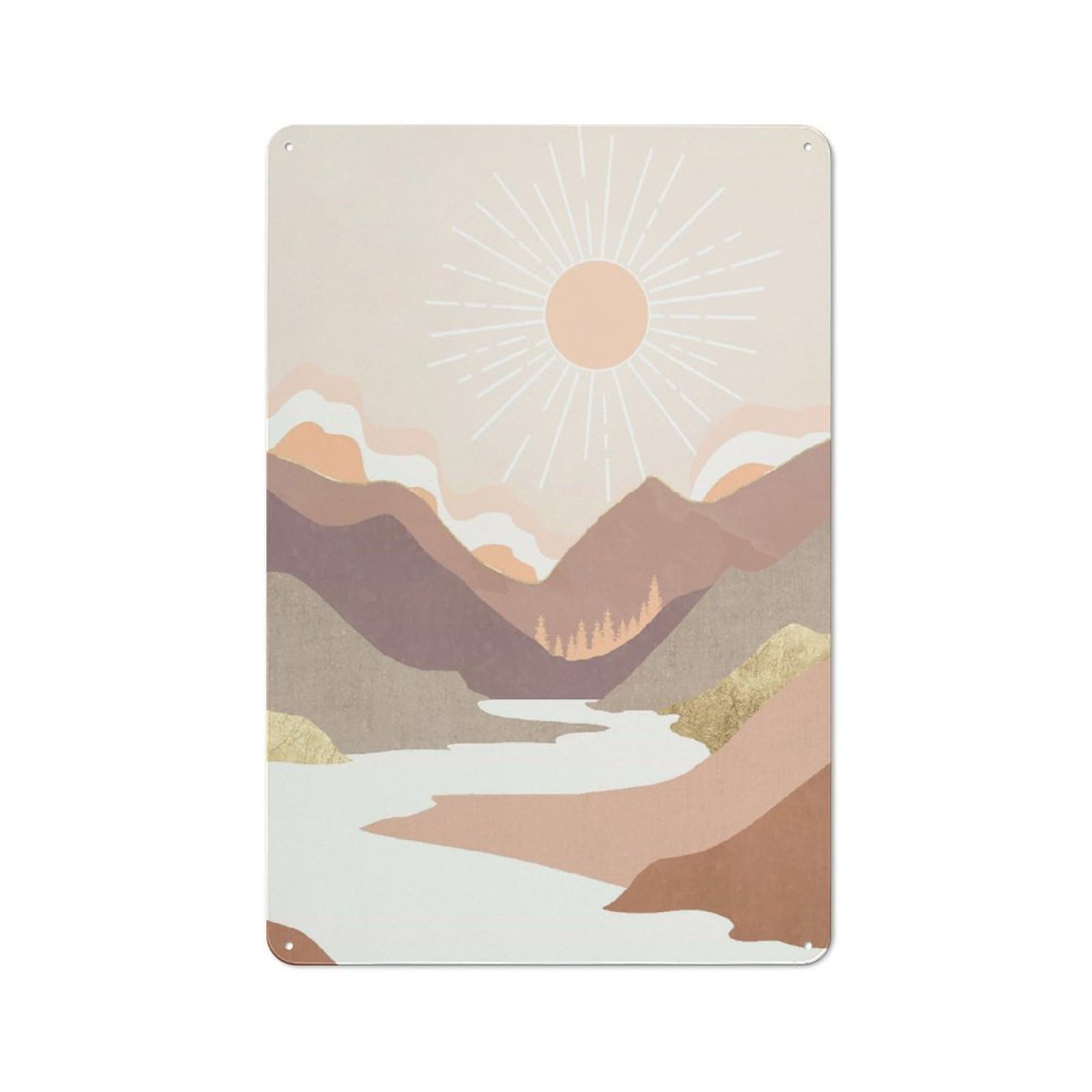 Junmoney Style-1 Salmon Vista Retro-Style Tin Sign 30X20cm For Guest Room Or Hallway, A Christmas Gift For People Styling Guest Room And Hallway