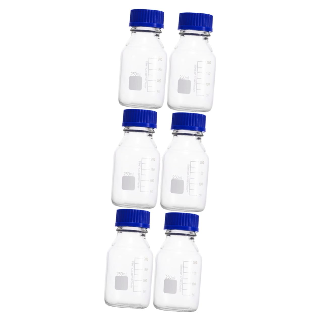 3 Sätze Reagenzflasche Graduiert Reagens Flaschen Für Chemische Reagenzien Reagenzienflasche Mit Schraubverschluss Labor Vorratsflaschen Medienflaschen Glas Transparent 2 Stück * 3
