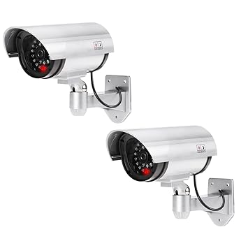 MEECOSTE Realistic Look Dummy Home Security CCTV Fake Bullet Camera with LED Light Indication (2)