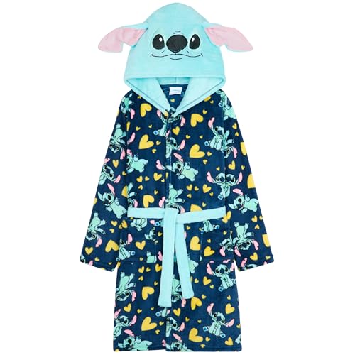 Get Trend Disney Stitch Peignoir Polaire Fille et Ado, Robe de Chambre Enfant avec Capuche et...