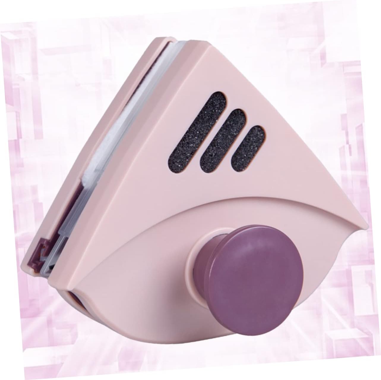 1pc Magnetic Glass Cleaner Mist Cleaner Window Cleaning Kit Magnetic Glass Cleaner Brush Window Glasses Cleaner Double-Side Window Wiper Strong Magnets Window Wiper Window Mop Pink Brushes