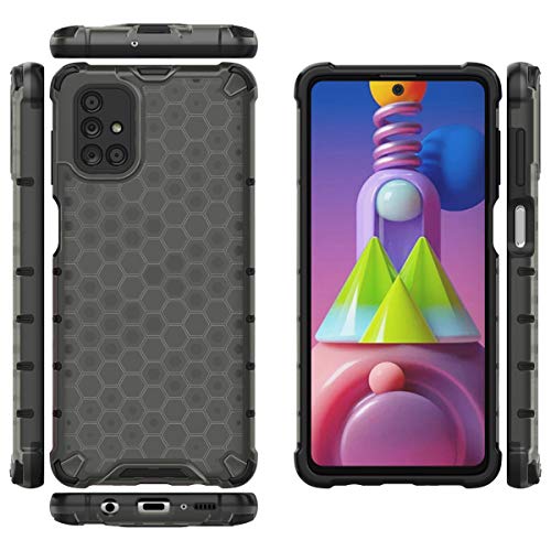 Image of Glasgow Back Case Cover Designed for Samsung Galaxy M51 - Black