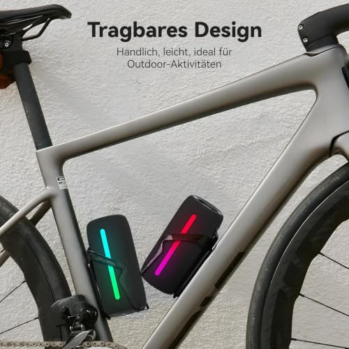 Miniatura 5 de oraolo Altavoz Bluetooth Pequeño, Altavoz Portatil Bluetooth 5.4, Mini Altavoces Ducha, 30H Reproducción, IPX7 Resistencia al Agua, TWS/AUX/TF, Adecuado para Exteriores/Fiestas/Viajes (Negro)